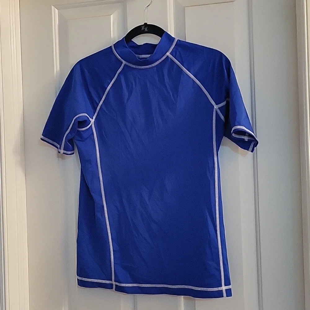 Lands end royal blue rashguard large